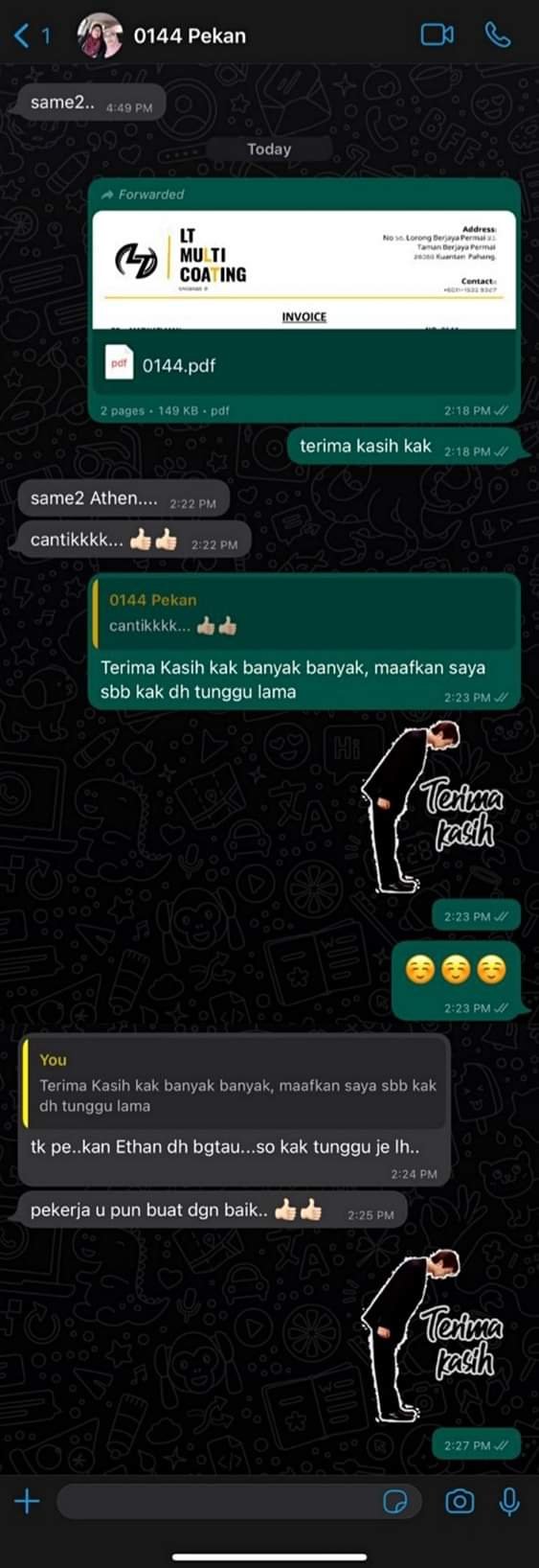 Customer review: floor and wall waterproof coating Penang