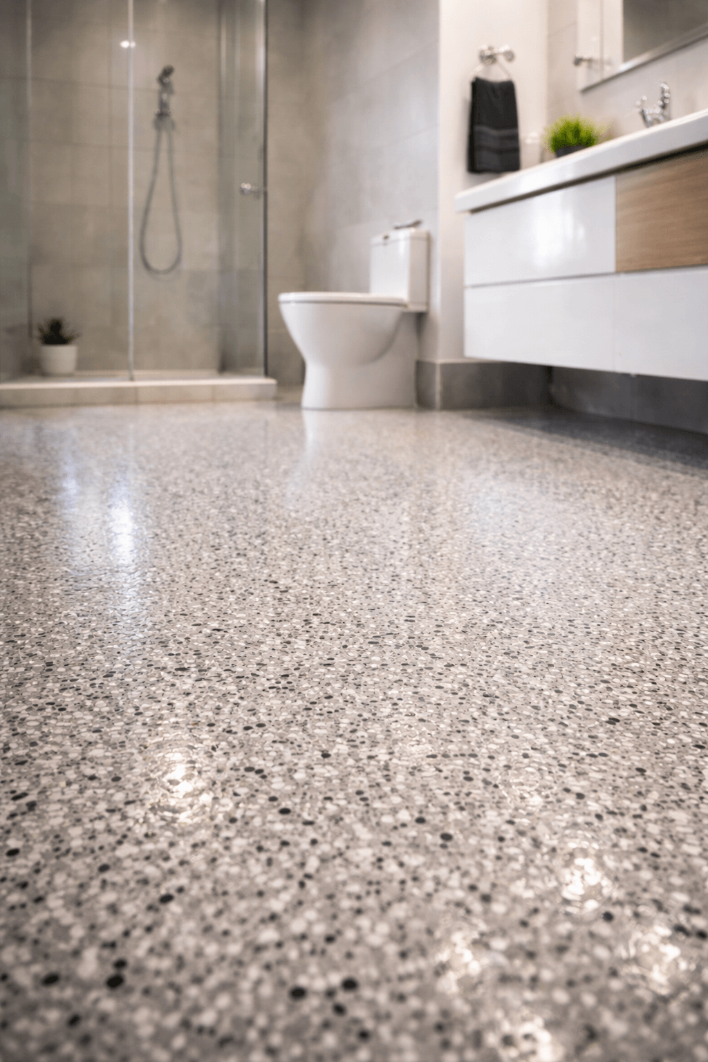 Epoxy coating finished surface